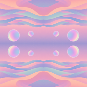 Nature and Landscape - Pastel Dunes Under Iridescent Moons - Pattern - Digital File