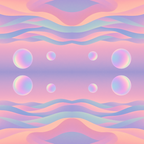 Nature and Landscape - Pastel Dunes Under Iridescent Moons - Pattern - Digital File Digital My Custom Designs PDF