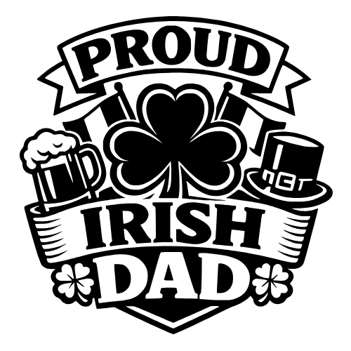 Proud Irish Dad - Digital File - XCS Friendly Digital My Custom Designs PDF