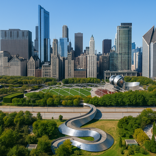 BP Pedestrian Bridge - Millennium Park - Illinois United States - Rendered - Digital File Digital My Custom Designs PDF