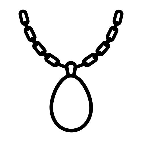 Egg Necklace Outline - Digital File - XCS Friendly Digital My Custom Designs PDF