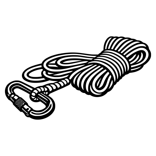 Rescue Rope and Carabiner Illustration - Vector Graphics - Digital File Digital My Custom Designs PDF