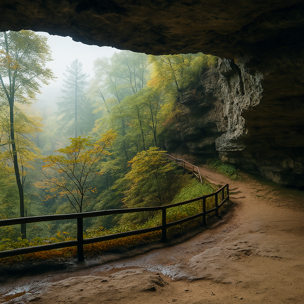 Henson's Cave Arch Trail - Natural Bridge State Resort Park - Kentucky United States - Rendered - Digital File Digital My Custom Designs PDF