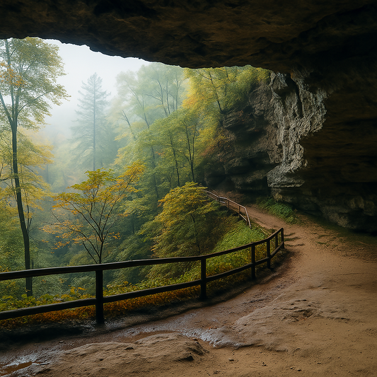 Henson's Cave Arch Trail - Natural Bridge State Resort Park - Kentucky United States - Rendered - Digital File Digital My Custom Designs PDF
