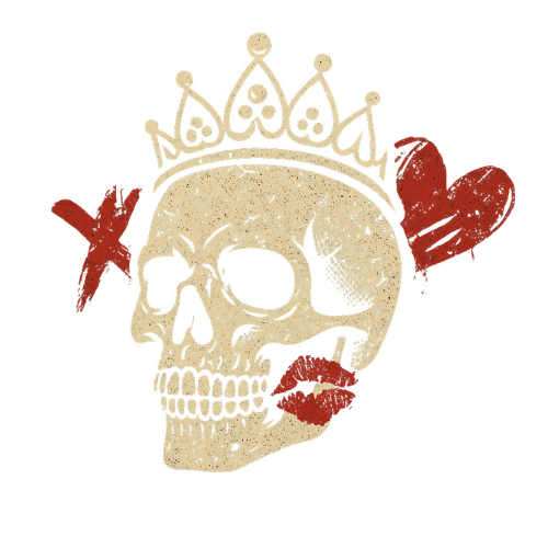 Urban Grunge Retro - Skull Crown- T Shirt Design - Digital File Digital My Custom Designs 300 DPI PNG