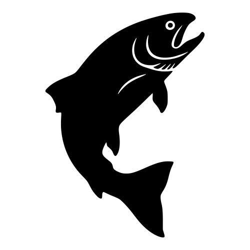 Trout Silhouette Design - Digital File - XCS Friendly Digital My Custom Designs PDF
