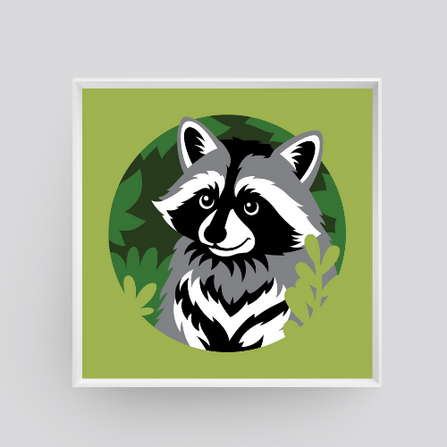 Raccoon - Layered Shadowbox - Digital File Digital My Custom Designs ZIP File