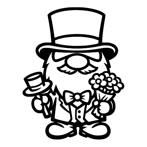 Cartoon Groom Gnome - Digital File - XCS Friendly Digital My Custom Designs PDF