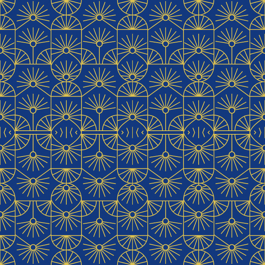 Geometric Abstract - Art-deco Geometric Sunbursts Pattern - Digital File Digital My Custom Designs PDF