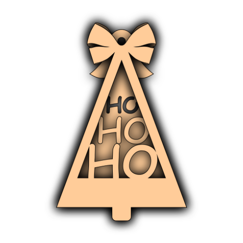Christmas tree Ho Ho Ho - Ornament - Digital File Digital My Custom Designs SVG