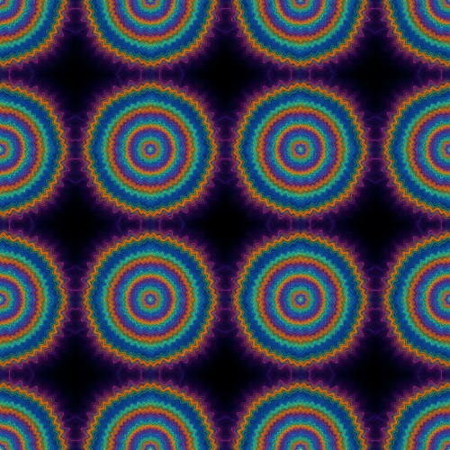 Water and Ocean - Prism Tide Waves Forming Mandala Rings - Pattern - Digital File Digital My Custom Designs PDF