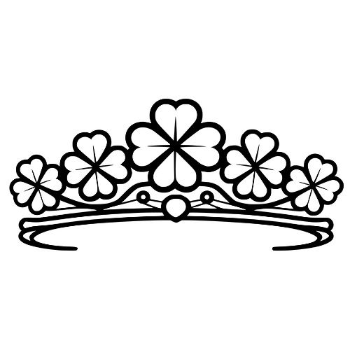 Clover Crown Outline - Digital File - XCS Friendly Digital My Custom Designs PDF