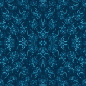 Technology and Digital - Futuristic Touch Screen Gestures In Holographic Loops - Pattern - Digital File