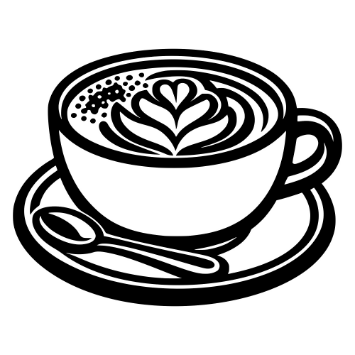 Matcha Latte with Art Design - Digital File - XCS Friendly