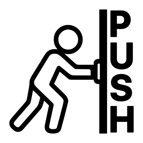Push Door Symbol - Digital File - XCS Friendly Digital My Custom Designs PDF