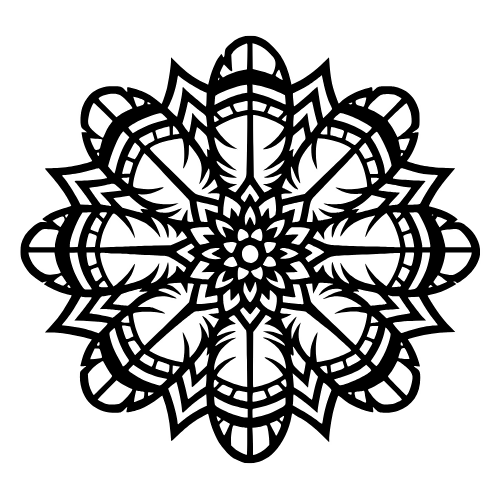 Turkey Feather Mandala - Vector Graphics - Digital File Digital My Custom Designs PDF