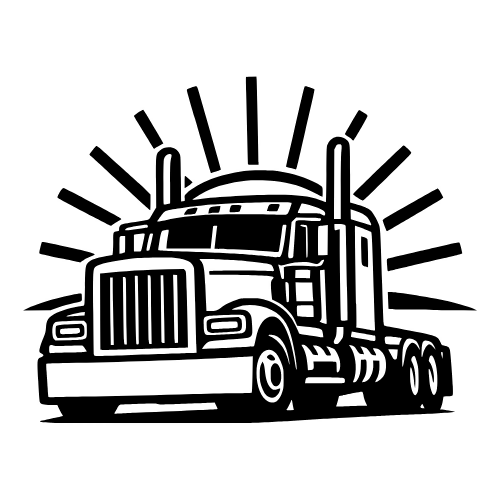 Sunrise Lines Behind Truck Outline - Vector Graphics - Digital File Digital My Custom Designs PDF