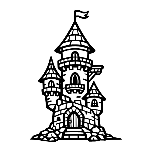 Wizard Tower Sketch - Vector Graphics - Digital File Digital My Custom Designs PDF