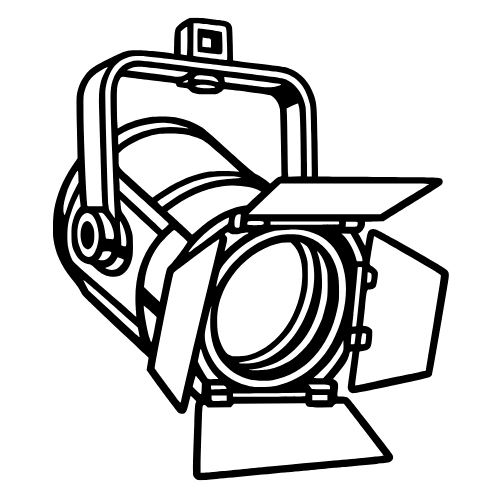 Spotlight Sketch Outline - Vector Graphics - Digital File
