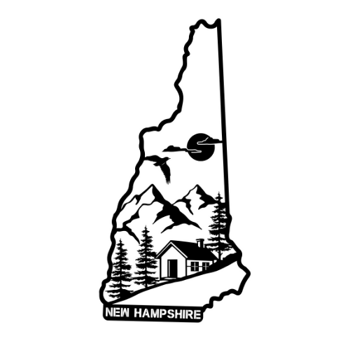 New Hampshire - Wall / Home Decor - State Outline - United States - Digital File Digital My Custom Designs ZIP File