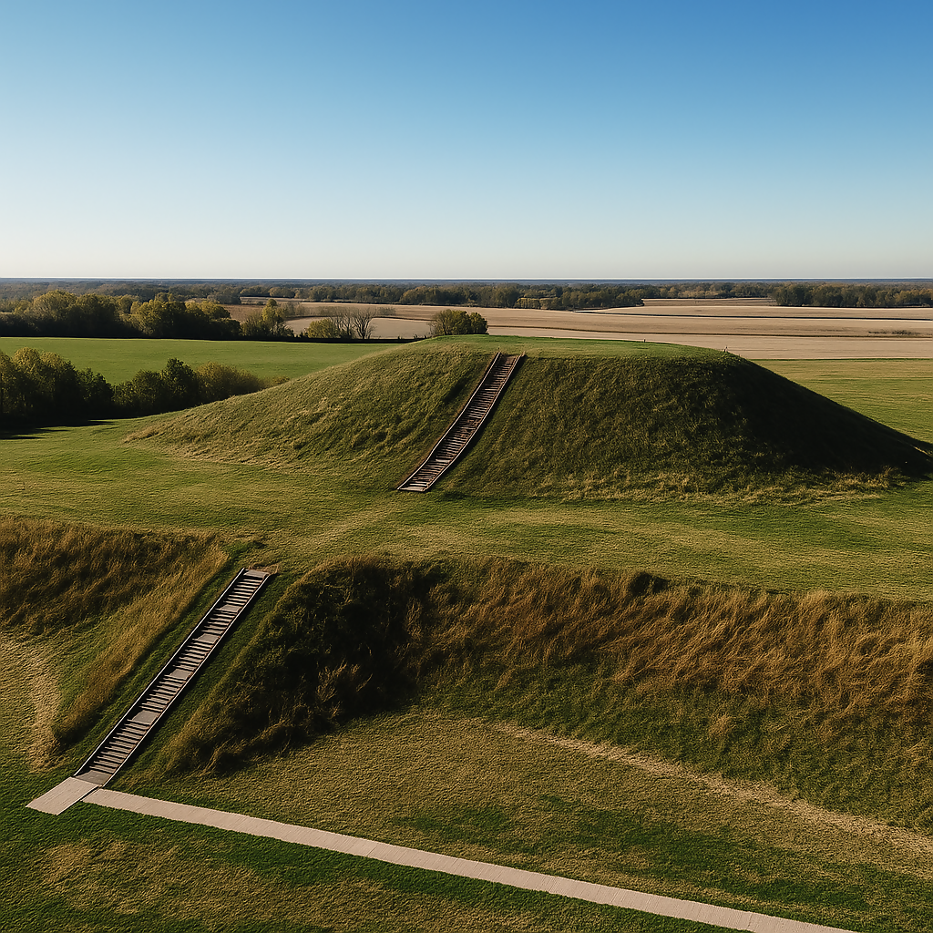 Monks Mound - Cahokia Mounds State Historic Site - Illinois United States - Rendered - Digital File Digital My Custom Designs PDF