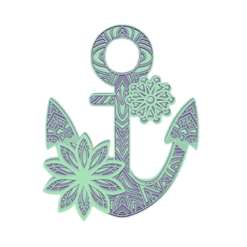 Layered Anchor and Flower Wall Art