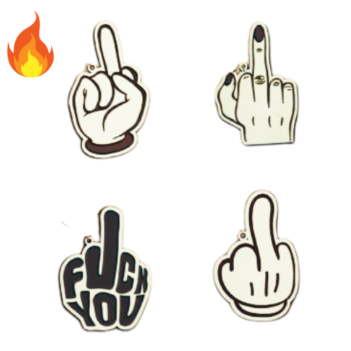 Four  Pack Middle Finger Keychains DOTM