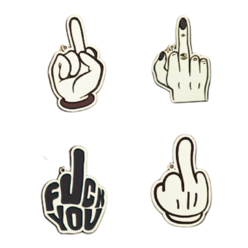 Four  Pack Middle Finger Keychains DOTM