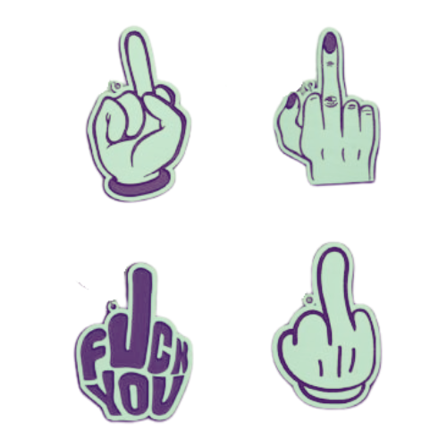 Four  Pack Middle Finger Keychains DOTM