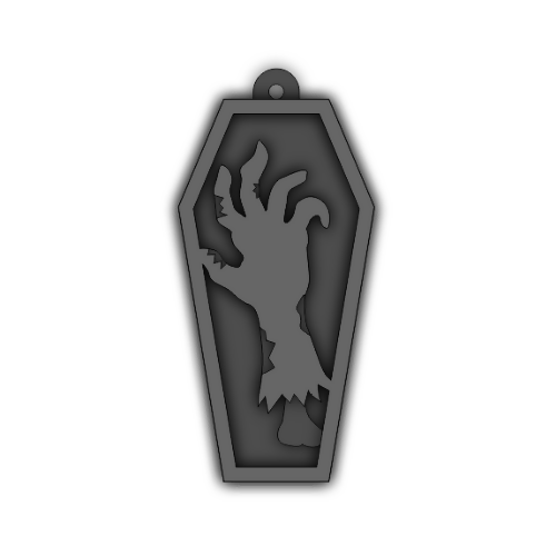Zombie Hand Layered Design Keychain Earring - Digital File