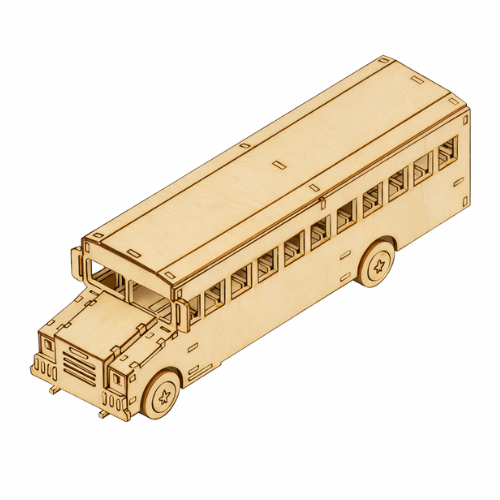 School Bus - Layered Puzzle Projects - Digital File Digital My Custom Designs