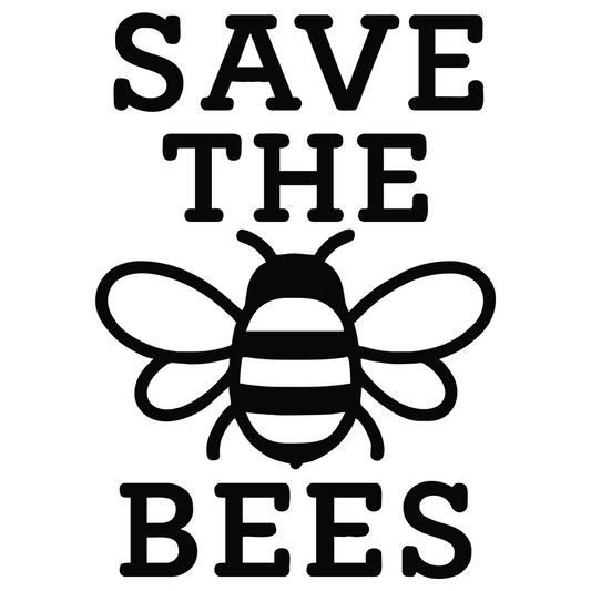 Save the Bees Design - Digital File - XCS Friendly Digital My Custom Designs PNG