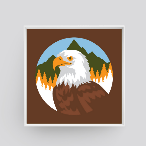 Bald Eagle - Layered Shadowbox - Digital File Digital My Custom Designs ZIP File