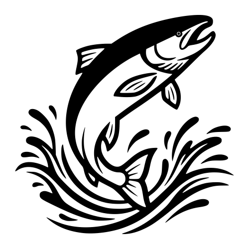 Salmon Leaping Upstream - Digital File - XCS Friendly Digital My Custom Designs PDF