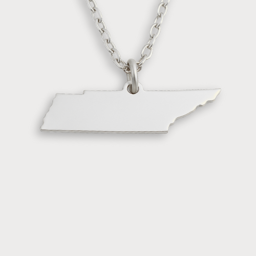 Engravable Gold & Silver Tennessee Pendant Necklace Jewelry My Custom Designs