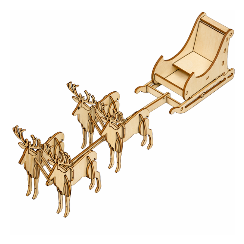 Sled Puzzle Design - Layered Puzzle Projects - Digital File Digital My Custom Designs