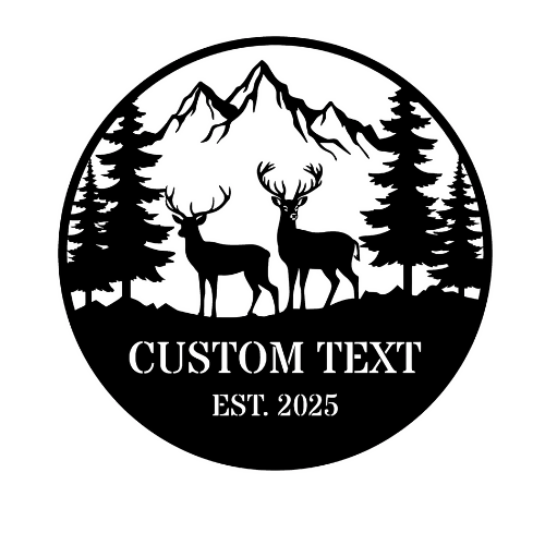 Buck Duo - Metal Sign / Home Decor - Digital File Digital My Custom Designs ZIP File