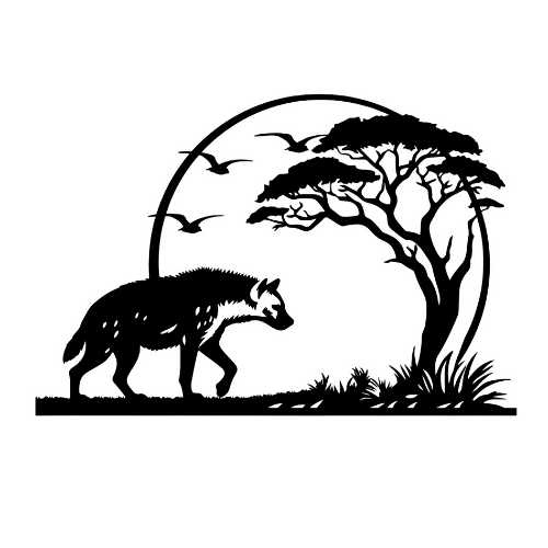 Hyena Hunt - Wall / Home Decor - Digital File Digital My Custom Designs ZIP File