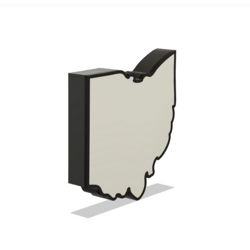 Ohio Wall Lightbox - United States - 3D Print File - Digital File Digital My Custom Designs ZIP File