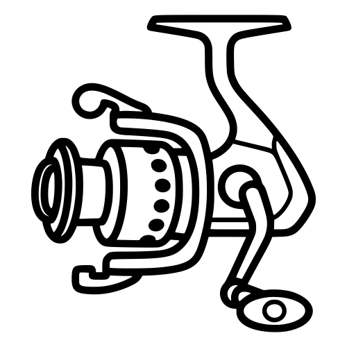 Spinning Reel Outline - Digital File - XCS Friendly Digital My Custom Designs PDF