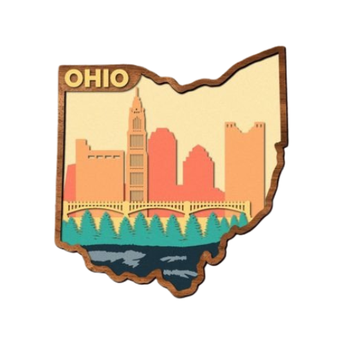 Layered State Ohio Home Décor