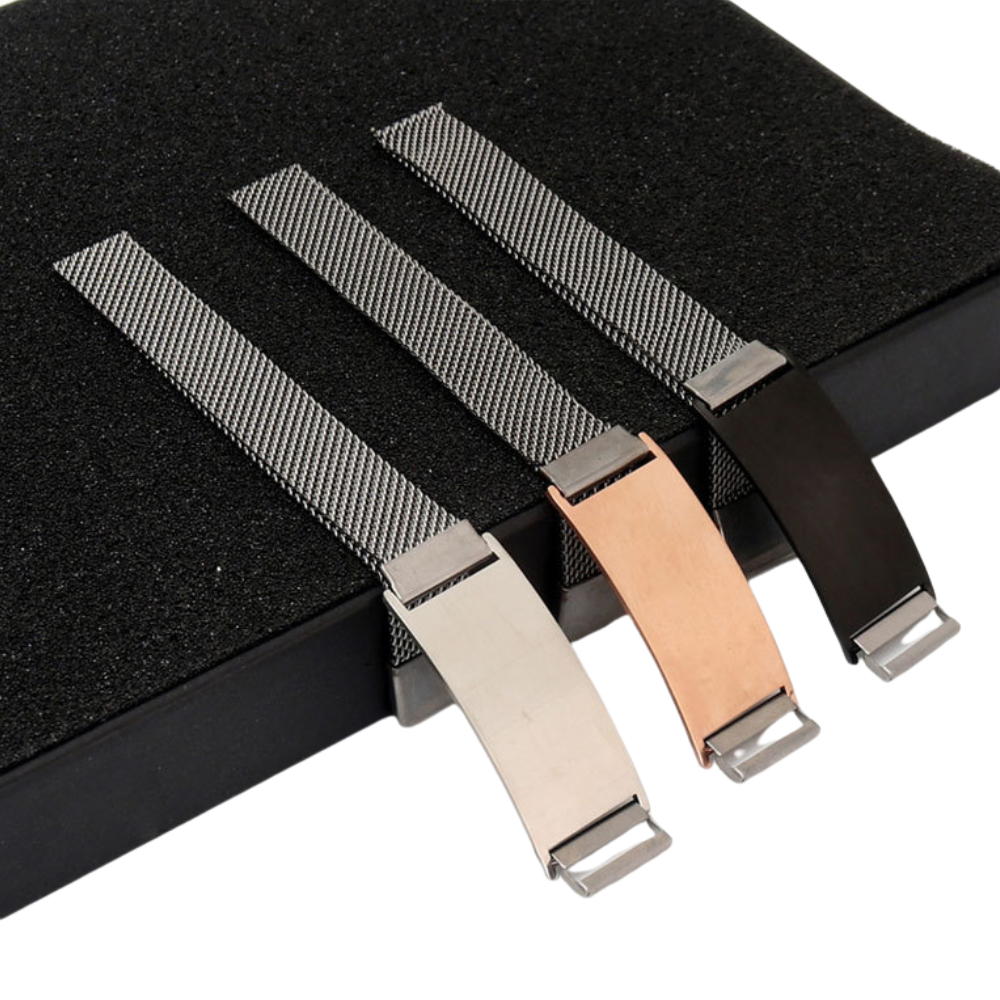 Engravable Steel Band Bracelet - Engravable Jewelry My Custom Designs
