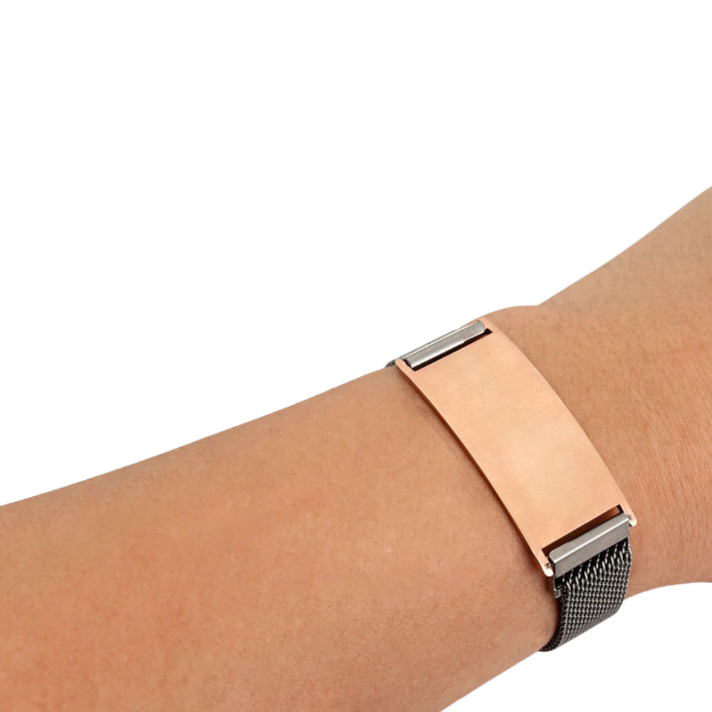 Engravable Steel Band Bracelet - Engravable Jewelry My Custom Designs Rose gold