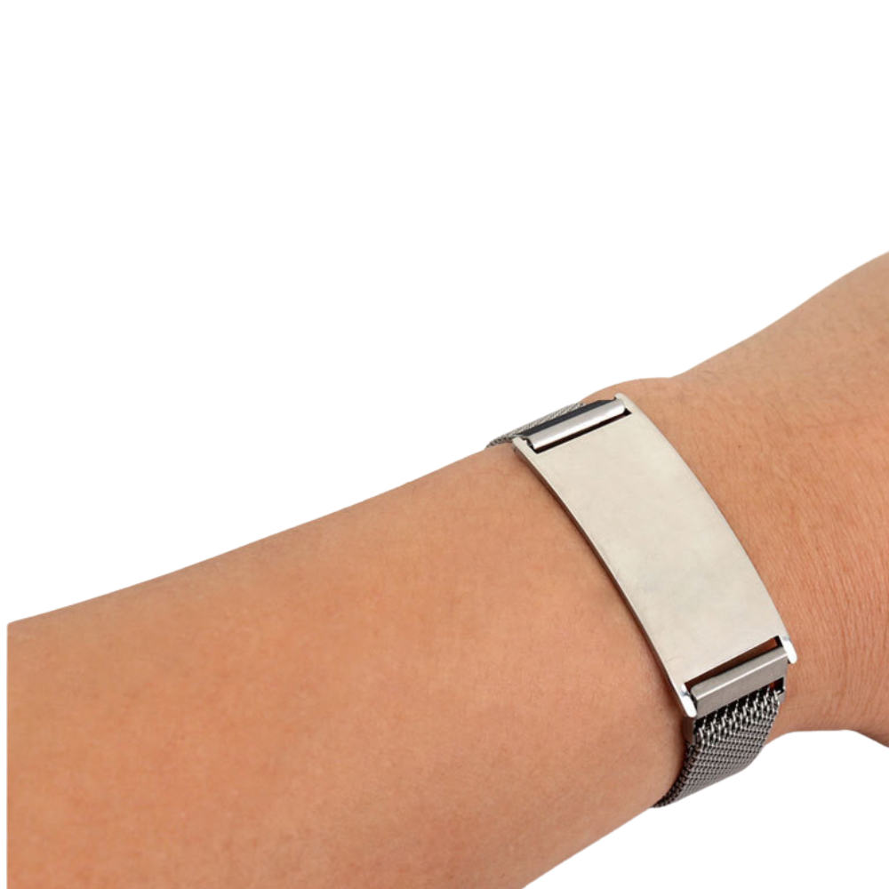 Engravable Steel Band Bracelet - Engravable Jewelry My Custom Designs Silver
