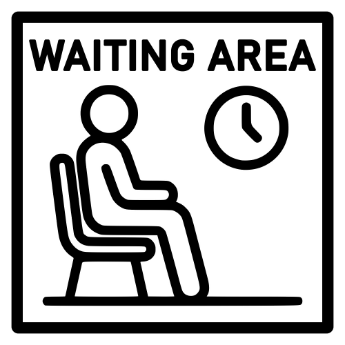 Waiting Area Sign - Digital File - XCS Friendly Digital My Custom Designs PDF