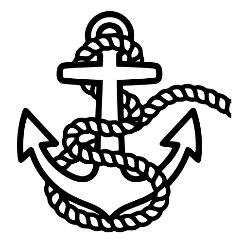 Anchor with Fishing Rope - Digital File - XCS Friendly Digital My Custom Designs PDF