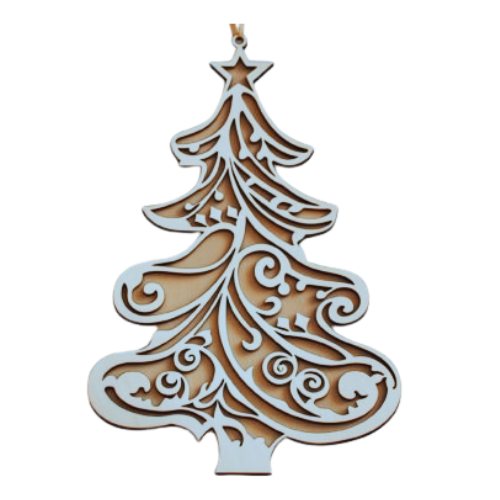 Swirl Christmas Tree Ornament