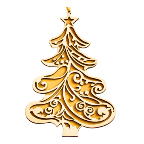 Swirl Christmas Tree Ornament