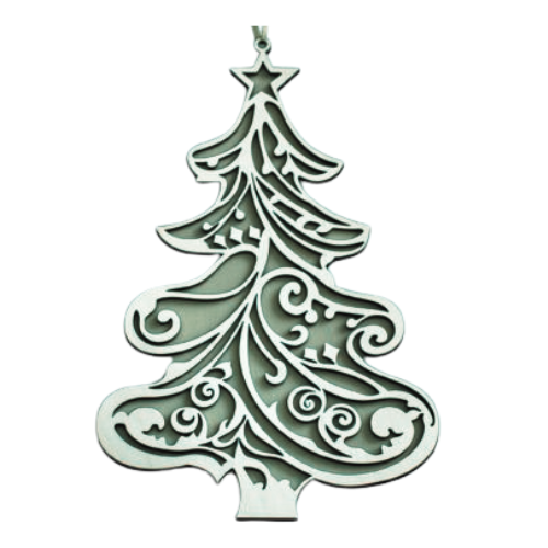 Swirl Christmas Tree Ornament