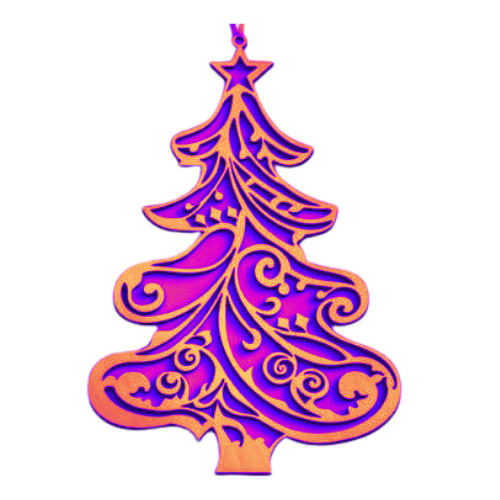 Swirl Christmas Tree Ornament